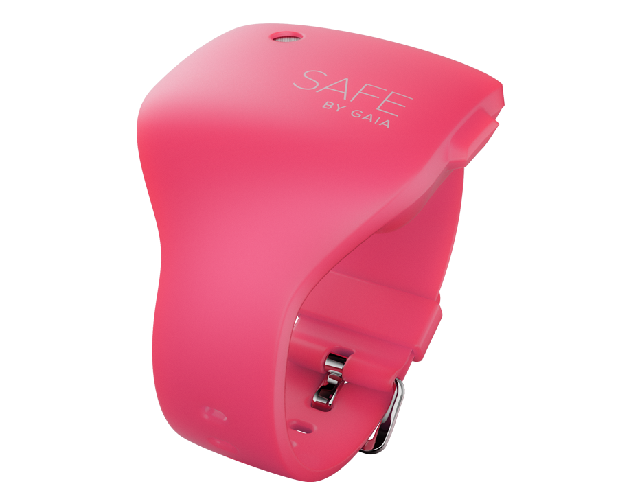Överfallslarm i armband • Cerise